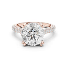 Load image into Gallery viewer, Ivana 4ct Round Moissanite Solitaire Diamond Ring for her