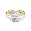 Rhea 2ct Oval Moissanite Solitaire Diamond Ring for her