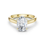 Rhea 2ct Oval Moissanite Solitaire Diamond Ring for her