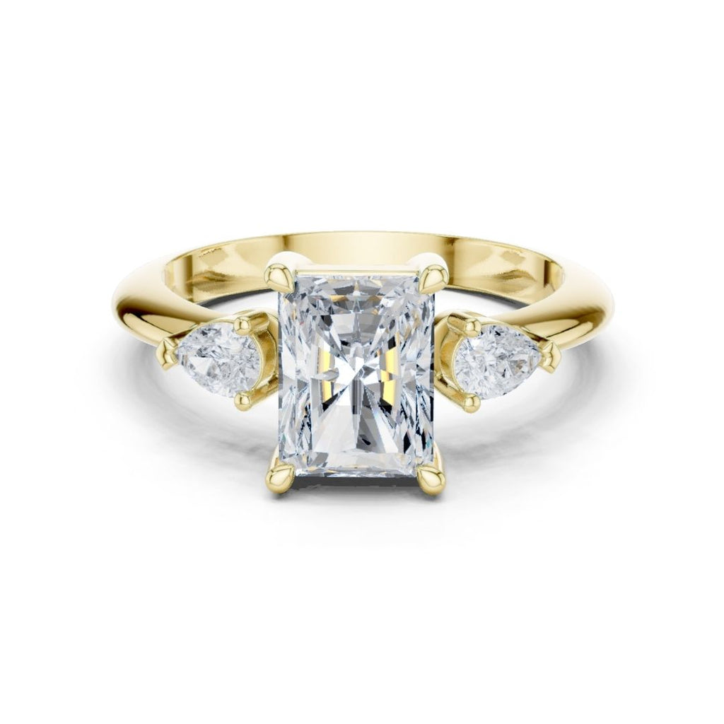 Shanaya 3ct Radiant Moissanite Solitaire Diamond Ring for her