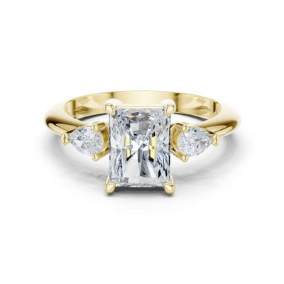 Shanaya 3ct Radiant Moissanite Solitaire Diamond Ring for her