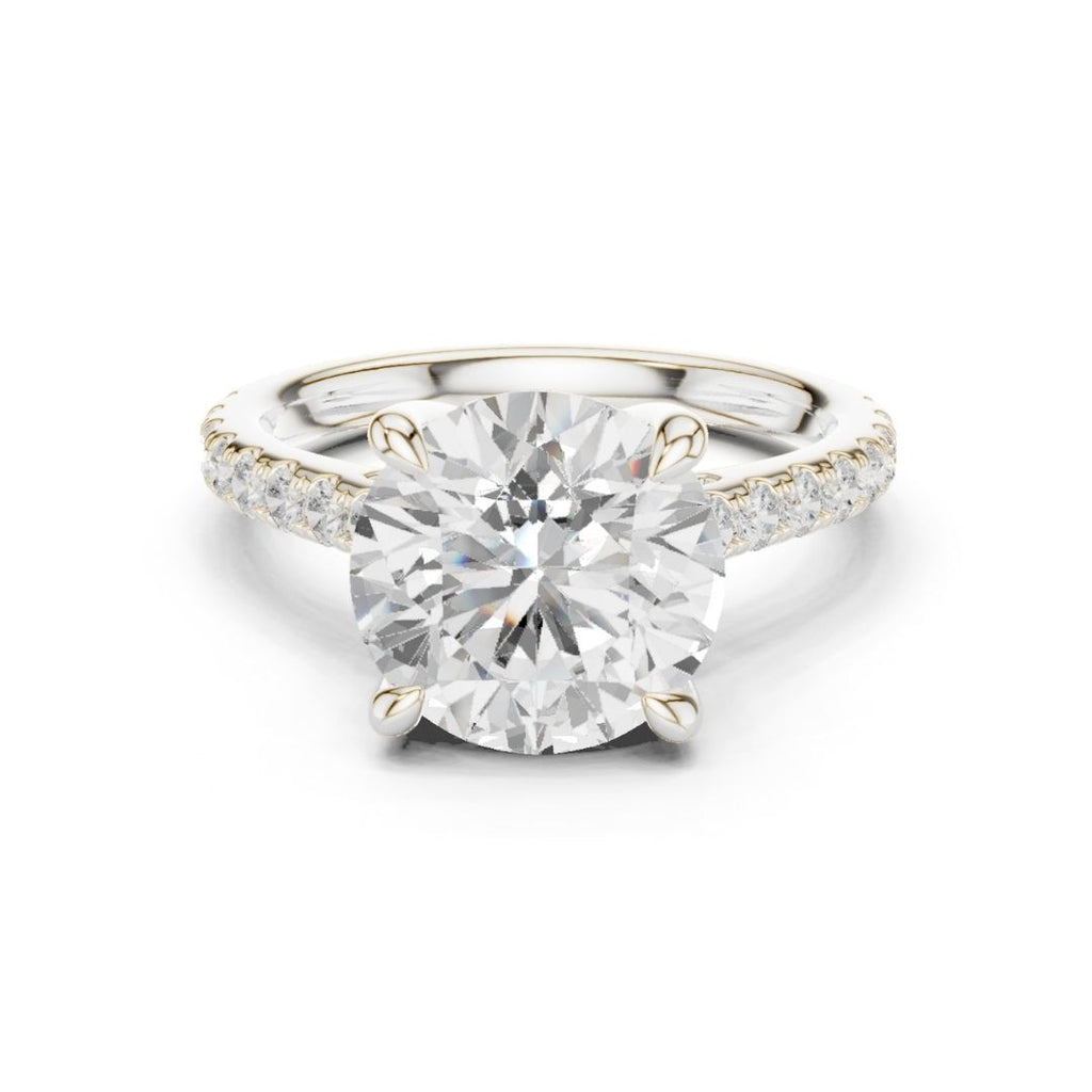Kiya 4ct Round Moissanite Solitaire Diamond Ring for her