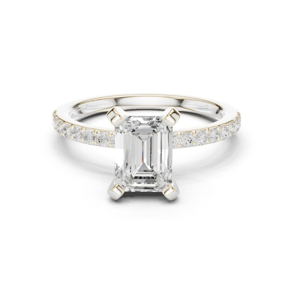 Amaira 2ct Emerald Moissanite Solitaire Diamond Ring for her