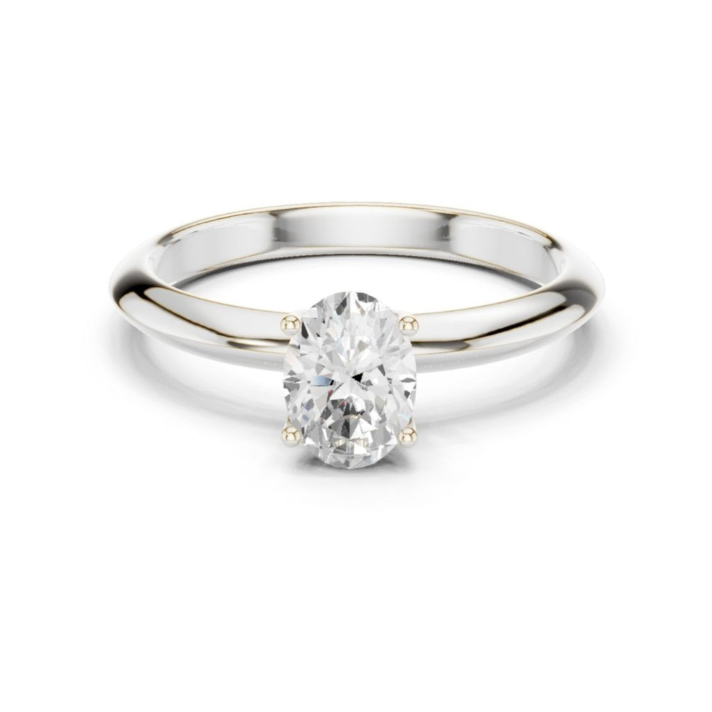 Anaisha 1ct Oval Moissanite Solitaire Diamond Ring for her