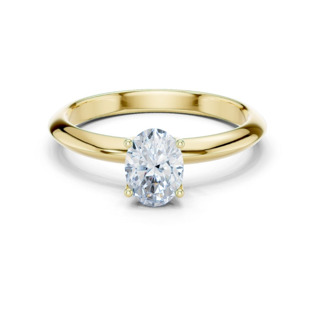 Anaisha 1ct Oval Moissanite Solitaire Diamond Ring for her
