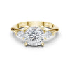 Trina 3ct Round Moissanite Solitaire Diamond Ring for her