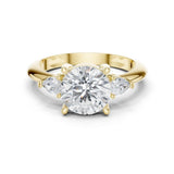 Trina 3ct Round Moissanite Solitaire Diamond Ring for her