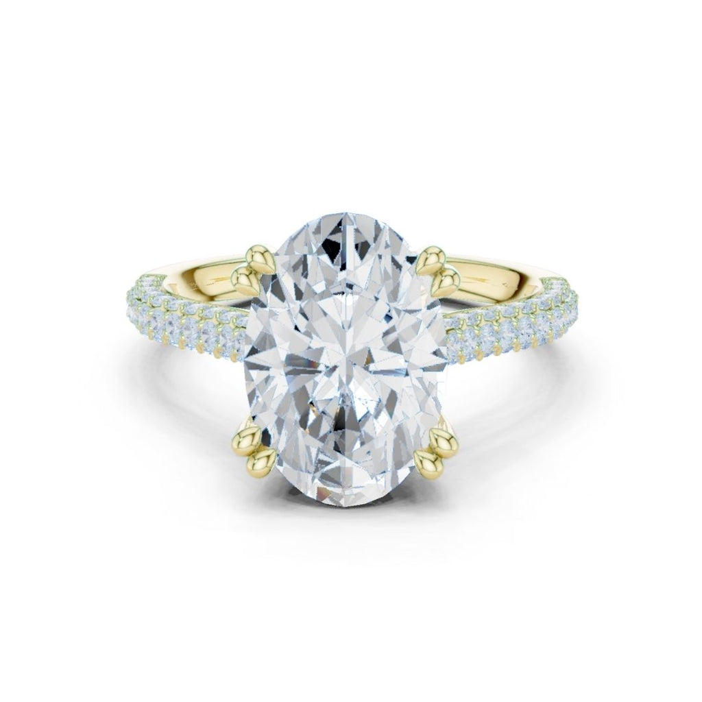 Aadhya 4ct Oval Moissanite Solitaire Diamond Ring for her