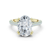 Load image into Gallery viewer, Aadhya 4ct Oval Moissanite Solitaire Diamond Ring for her