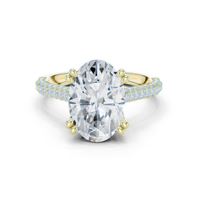 Aadhya 4ct Oval Moissanite Solitaire Diamond Ring for her