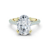 Aadhya 4ct Oval Moissanite Solitaire Diamond Ring for her