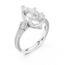 Load image into Gallery viewer, Damini 2.5ct Marquise Moissanite Solitaire Diamond Ring for her