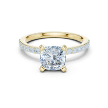 Load image into Gallery viewer, Kashvi 2ct Cushion Moissanite Solitaire Diamond Ring for her