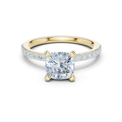 Kashvi 2ct Cushion Moissanite Solitaire Diamond Ring for her