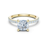Kashvi 2ct Cushion Moissanite Solitaire Diamond Ring for her