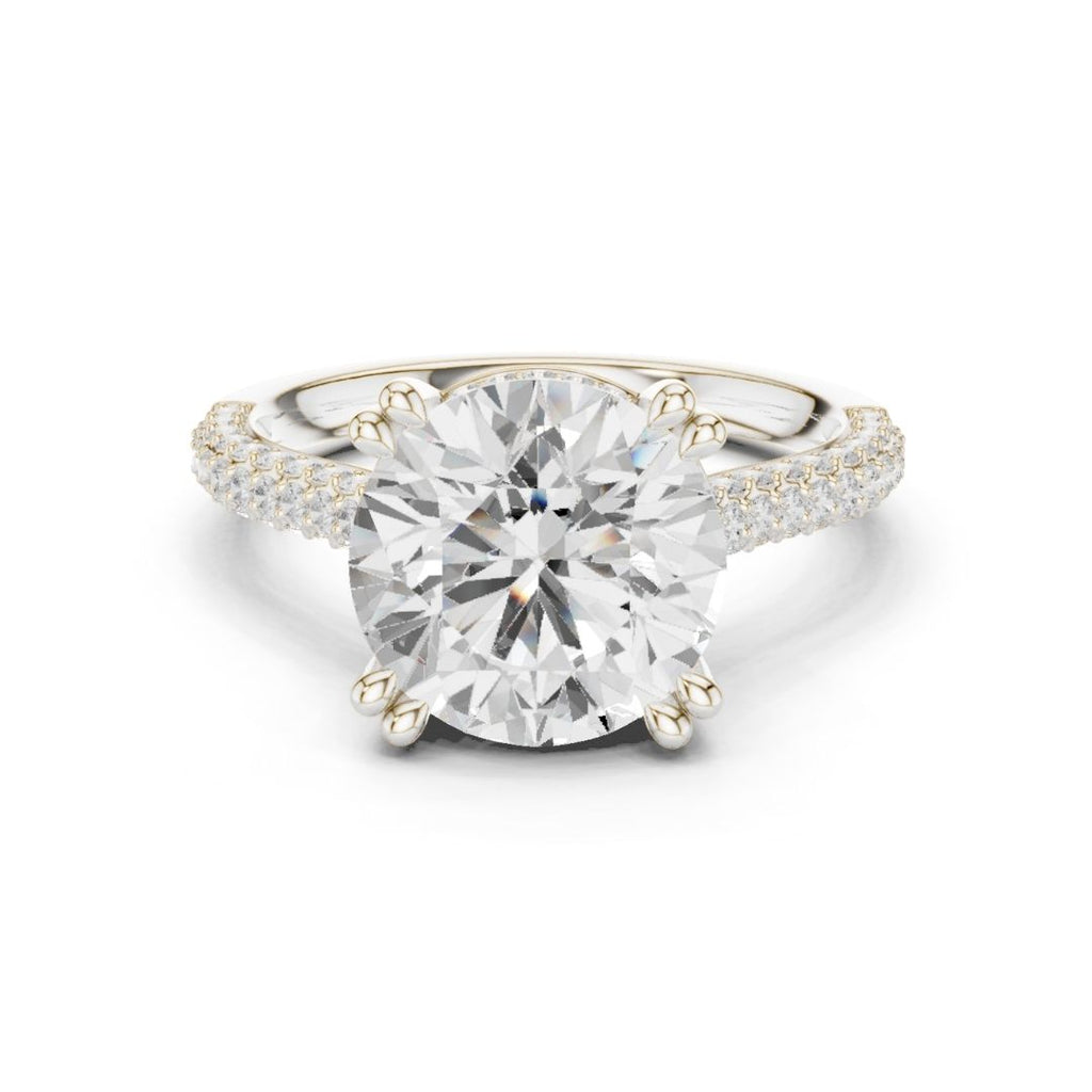 Ivana 4ct Round Moissanite Solitaire Diamond Ring for her