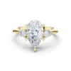 Gauri 3ct Pear Moissanite Solitaire Diamond Ring for her