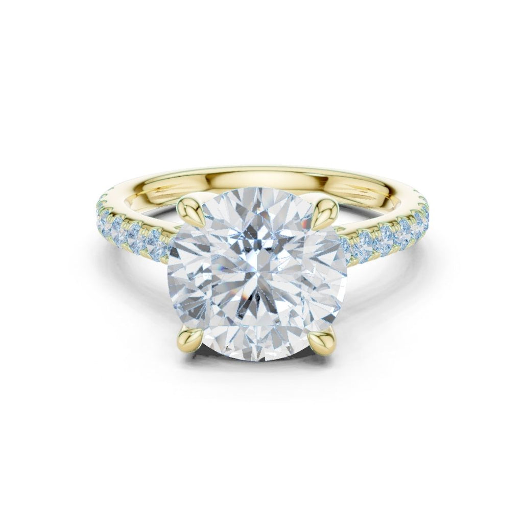 Kiya 4ct Round Moissanite Solitaire Diamond Ring for her