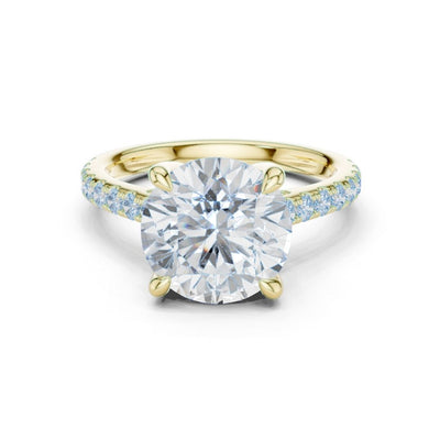 Kiya 4ct Round Moissanite Solitaire Diamond Ring for her