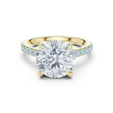 Kiya 4ct Round Moissanite Solitaire Diamond Ring for her