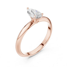 Load image into Gallery viewer, Vidhi 1ct Pear Moissanite Solitaire Diamond Ring for her