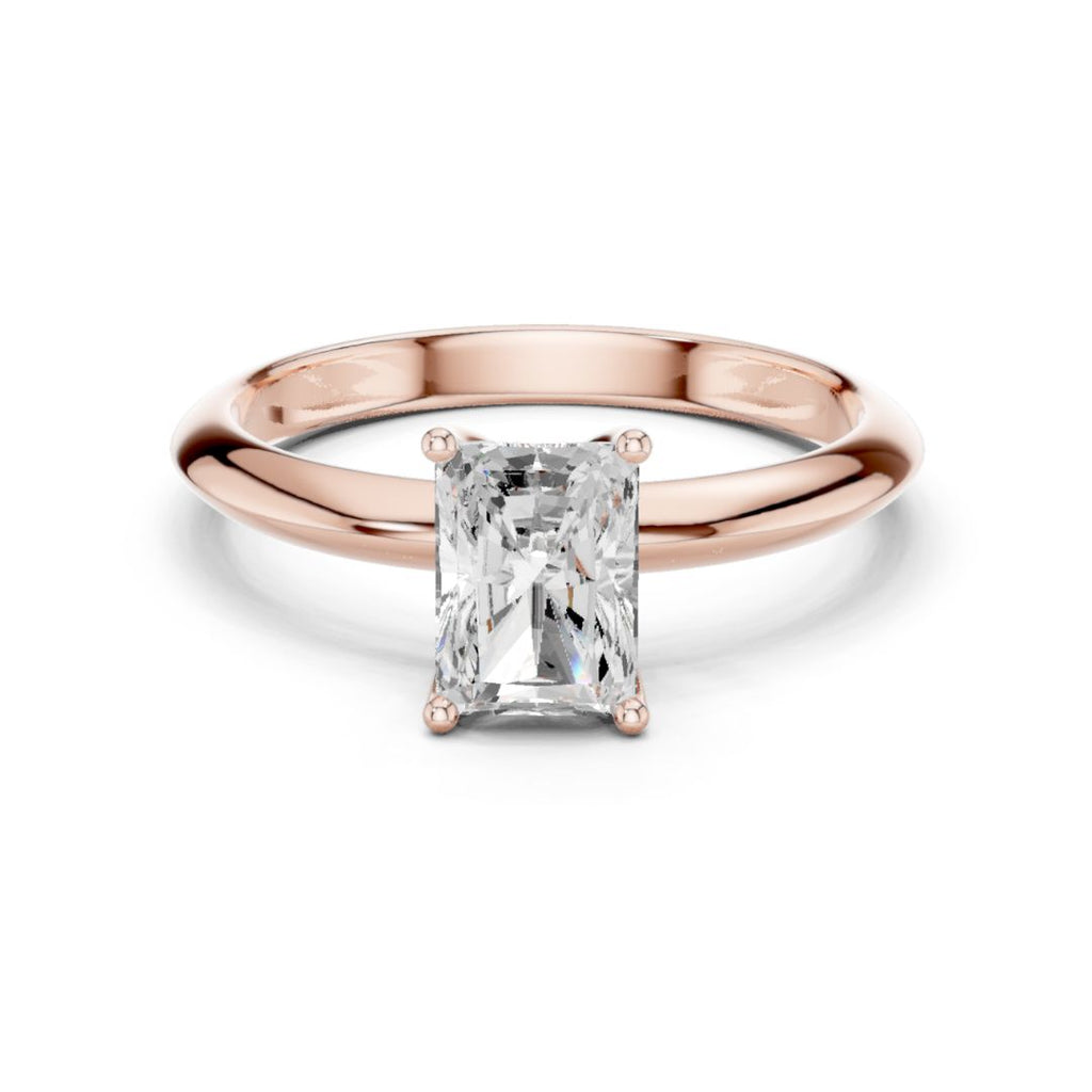 Tisha 1ct Radiant Moissanite Solitaire Diamond Ring for her