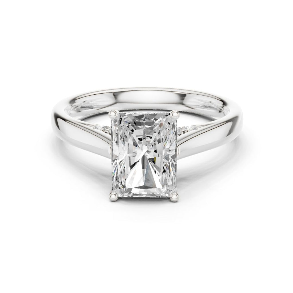 Sara 2ct Radiant Moissanite Solitaire Diamond Ring for her