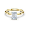 Kyra 1ct Emerald Moissanite Solitaire Diamond Ring for her