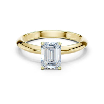 Kyra 1ct Emerald Moissanite Solitaire Diamond Ring for her