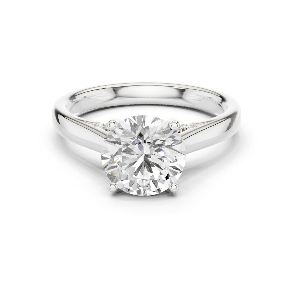 Anvika 2ct Round Moissanite Solitaire Diamond Ring for her