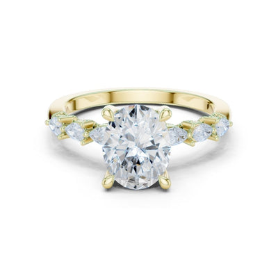 Advika 2ct Oval Moissanite Solitaire Diamond Ring for her