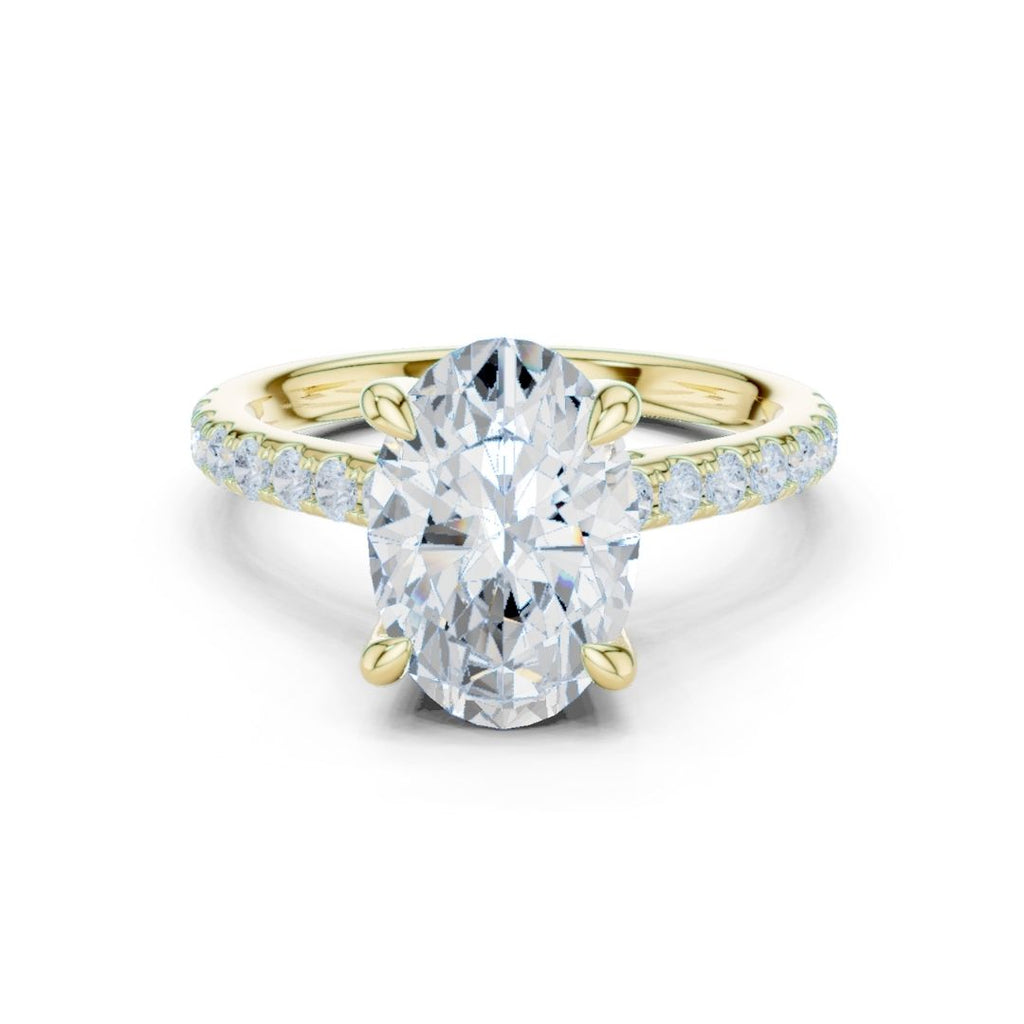 Pari 4ct Oval Moissanite Solitaire Diamond Ring for her