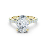 Pari 4ct Oval Moissanite Solitaire Diamond Ring for her