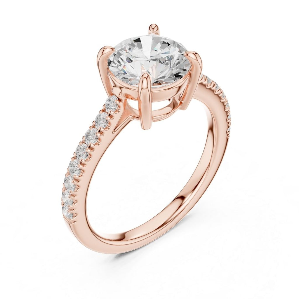 Ridhi 2ct Round Moissanite Solitaire Diamond Ring for her