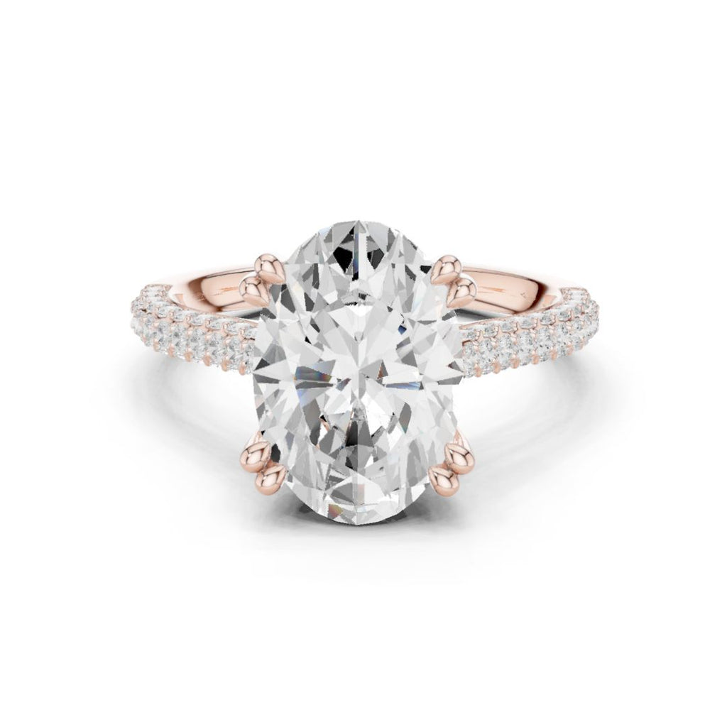 Aadhya 4ct Oval Moissanite Solitaire Diamond Ring for her