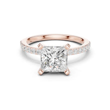 Load image into Gallery viewer, Bhavya 2ct Princess Moissanite Solitaire Diamond Ring for her