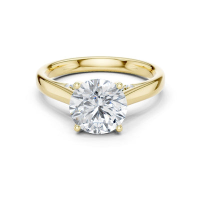 Anvika 2ct Round Moissanite Solitaire Diamond Ring for her