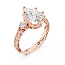 Load image into Gallery viewer, Suhana 2.5ct Pear Moissanite Solitaire Diamond Ring for her