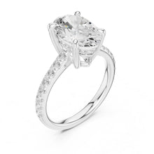 Load image into Gallery viewer, Pari 4ct Oval Moissanite Solitaire Diamond Ring for her