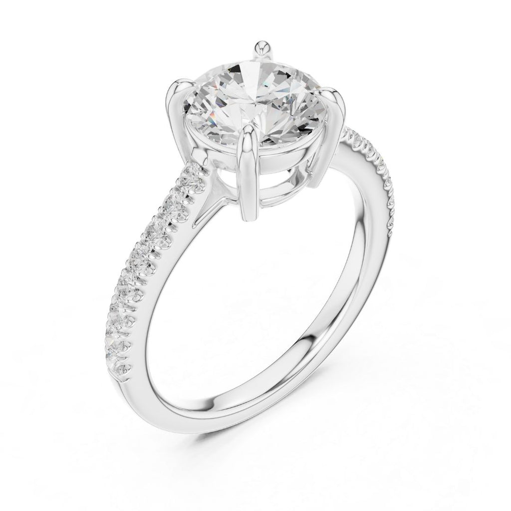 Ridhi 2ct Round Moissanite Solitaire Diamond Ring for her
