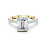 Manvi 2ct Emerald Moissanite Solitaire Diamond Ring for her