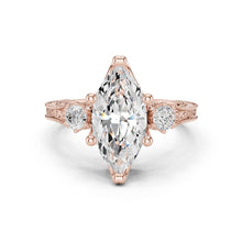 Load image into Gallery viewer, Damini 2.5ct Marquise Moissanite Solitaire Diamond Ring for her