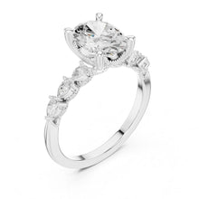 Load image into Gallery viewer, Advika 2ct Oval Moissanite Solitaire Diamond Ring for her