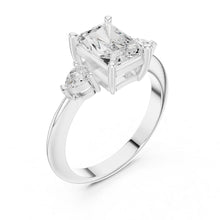 Load image into Gallery viewer, Shanaya 3ct Radiant Moissanite Solitaire Diamond Ring for her
