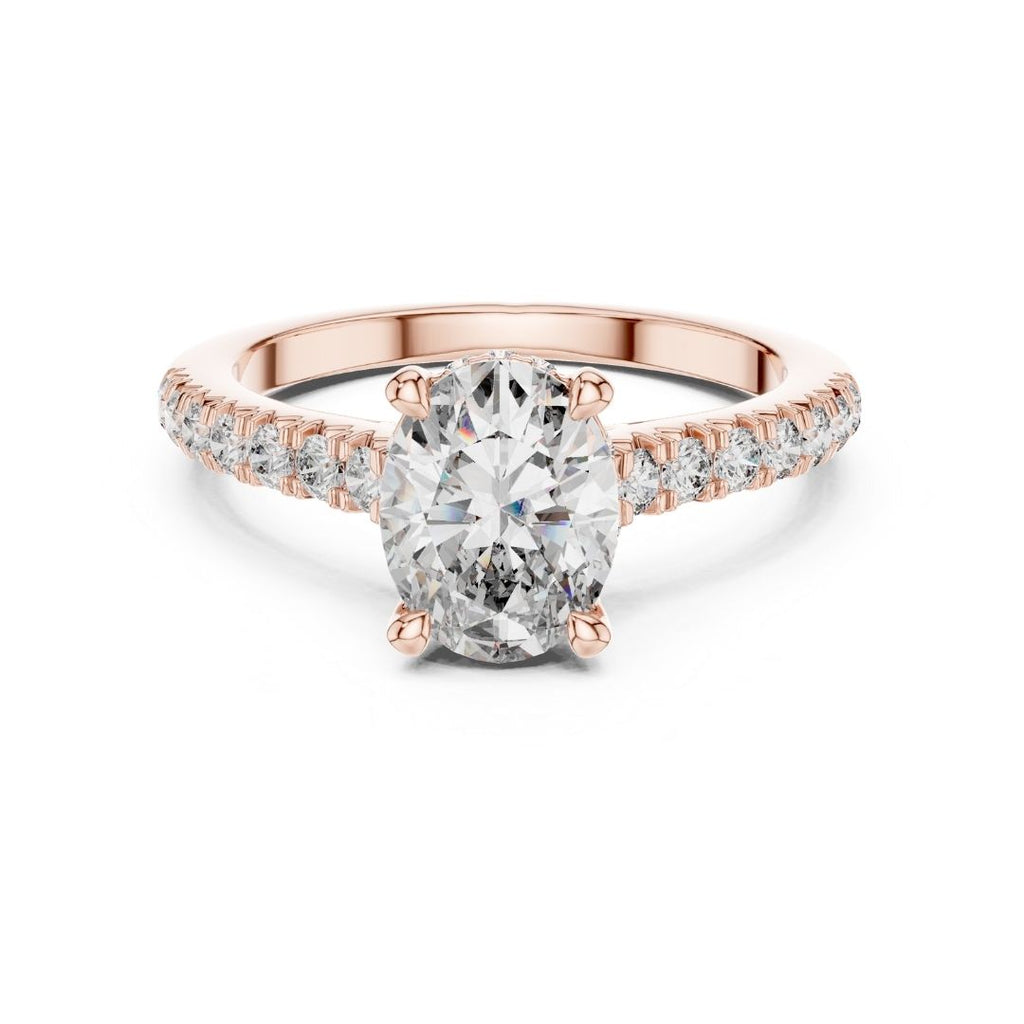 Mahika 1.5ct Oval Moissanite Solitaire Diamond Ring for her