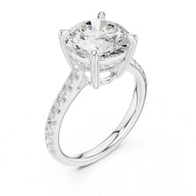 Load image into Gallery viewer, Kiya 4ct Round Moissanite Solitaire Diamond Ring for her