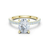 Devika 2ct Oval Moissanite Solitaire Diamond Ring for her