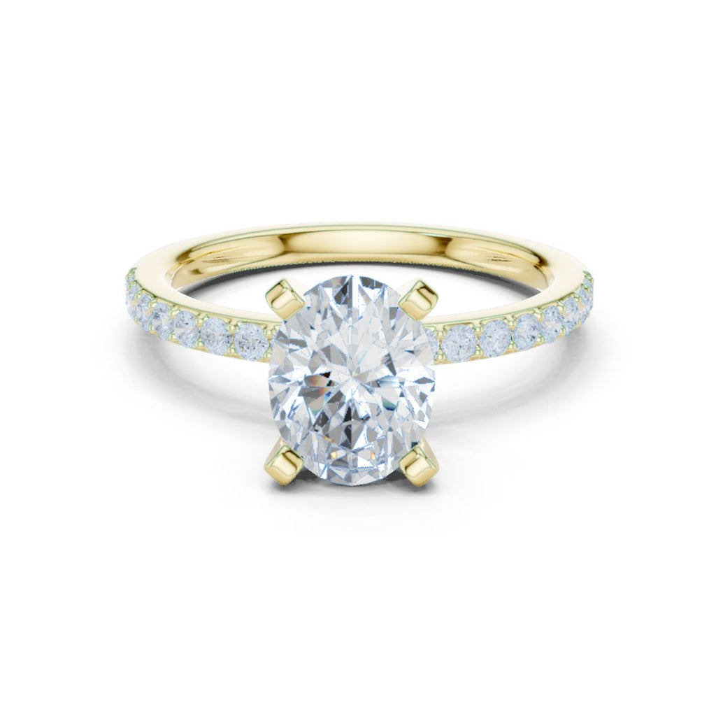 Devika 2ct Oval Moissanite Solitaire Diamond Ring for her