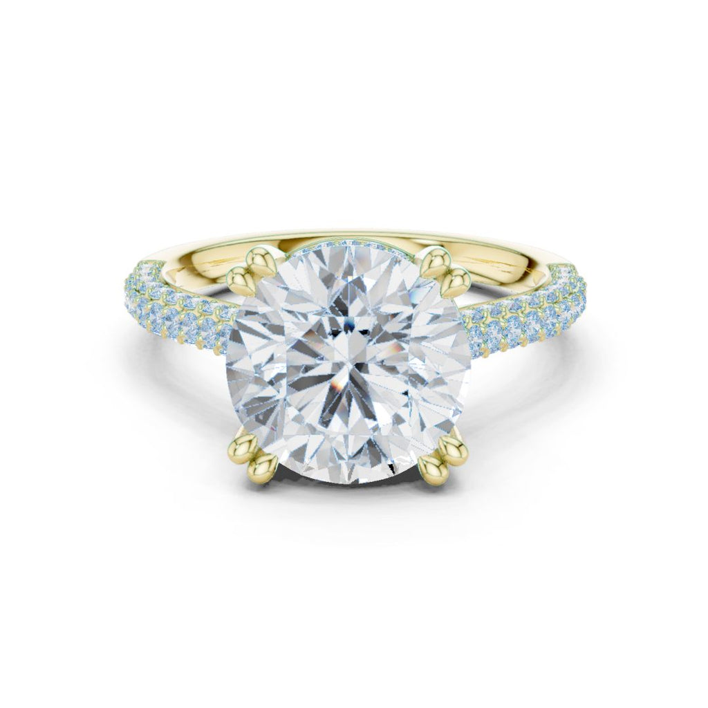Ivana 4ct Round Moissanite Solitaire Diamond Ring for her