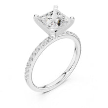 Load image into Gallery viewer, Bhavya 2ct Princess Moissanite Solitaire Diamond Ring for her